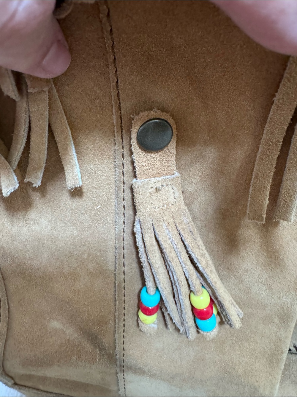 Minnetonka Tan Suede Fringe Moccasin Boots - Picture 4 of 7